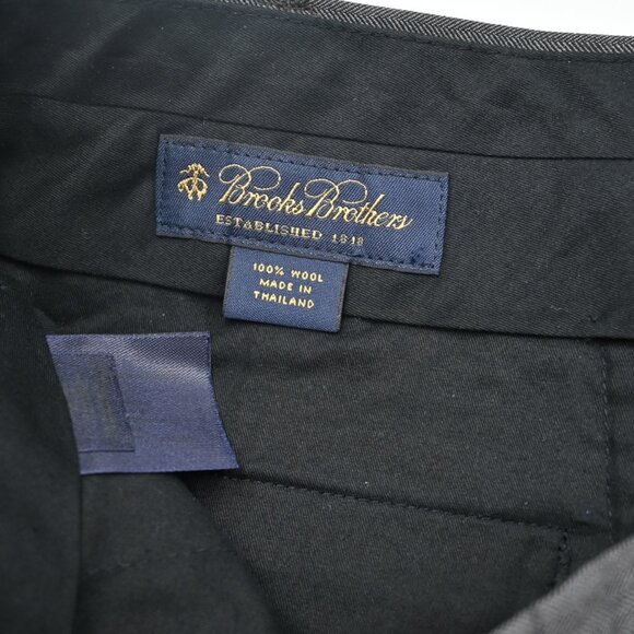 PRISTINE Brooks Brothers Custom Made Gray Fine Herringbone Wool Suit 44Xl 38W - Picture 9 of 11